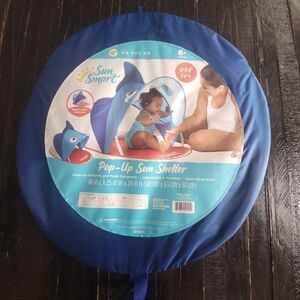 NEW Sun Smart On The Go Pop-Up Shark Baby Sun Shelter 6+Months
